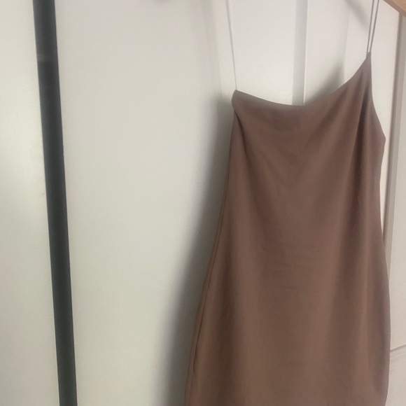 Aritzia favorite Contour cami mini dress. Deep warm taupe in size medium. - Picture 2 of 4
